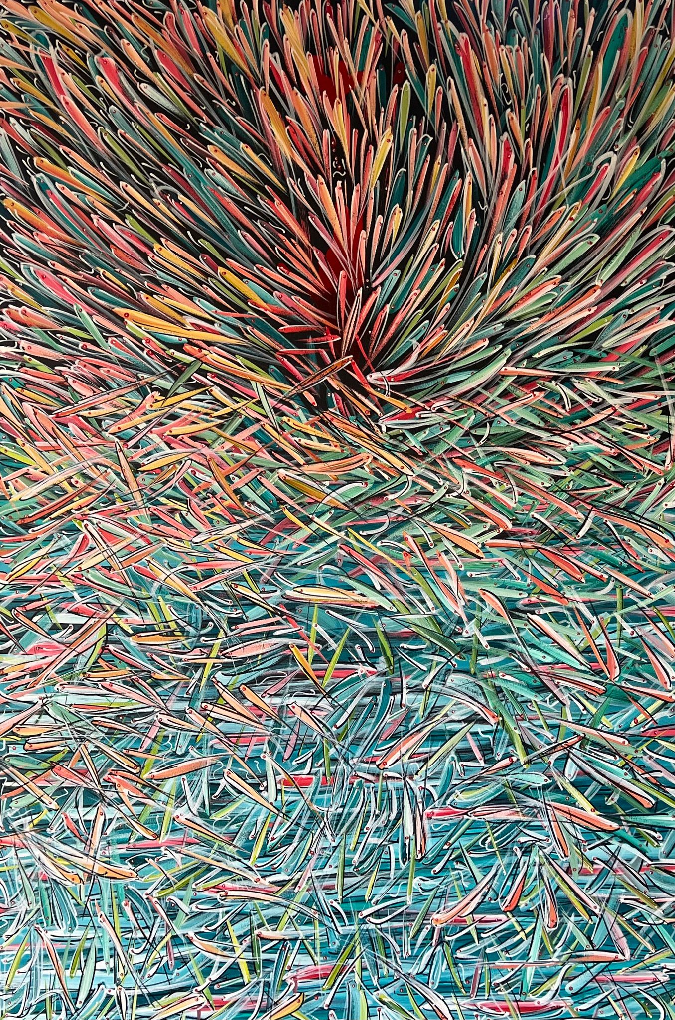 FISH CATCH — Painting by Peter J Cosgrave