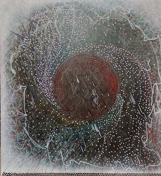 Frequencies and Altitude — Painting by Peter J Cosgrave