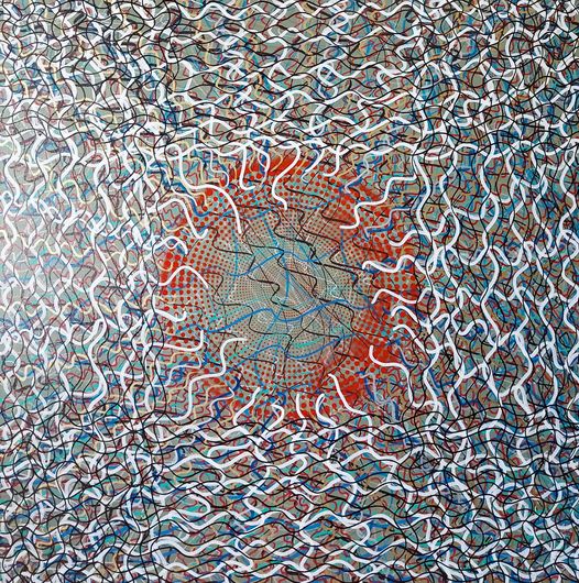 Frequencies and Tyres — Painting by Peter J Cosgrave