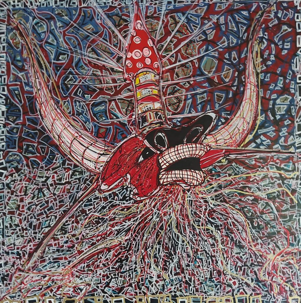 RED BULL — Painting by Peter J Cosgrave