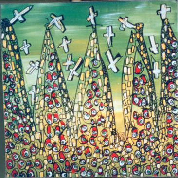 Wall St Crash — Painting by Peter J Cosgrave